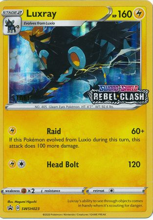 Luxray (SWSH023) (Staff Prerelease Promo) [Sword & Shield: Black Star Promos] | Mega City Incorporated