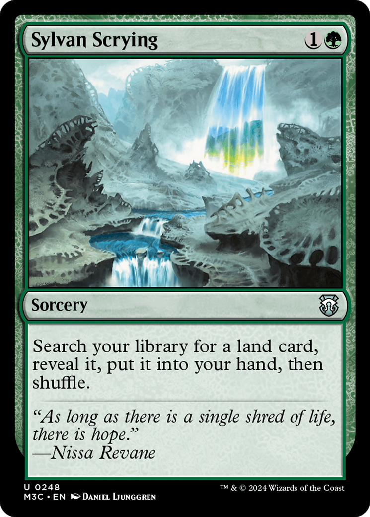 Sylvan Scrying (Ripple Foil) [Modern Horizons 3 Commander] | Mega City Incorporated