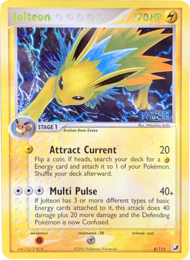 Jolteon (8/115) (Stamped) [EX: Unseen Forces] | Mega City Incorporated