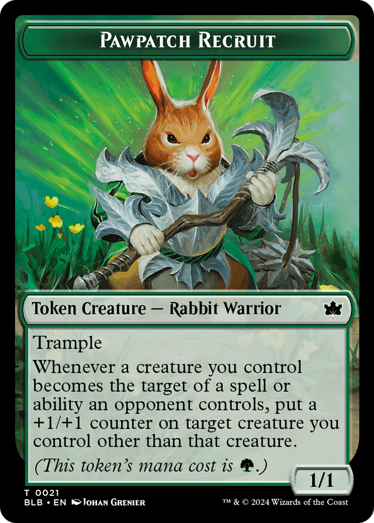 Pawpatch Recruit Token [Bloomburrow Tokens] | Mega City Incorporated