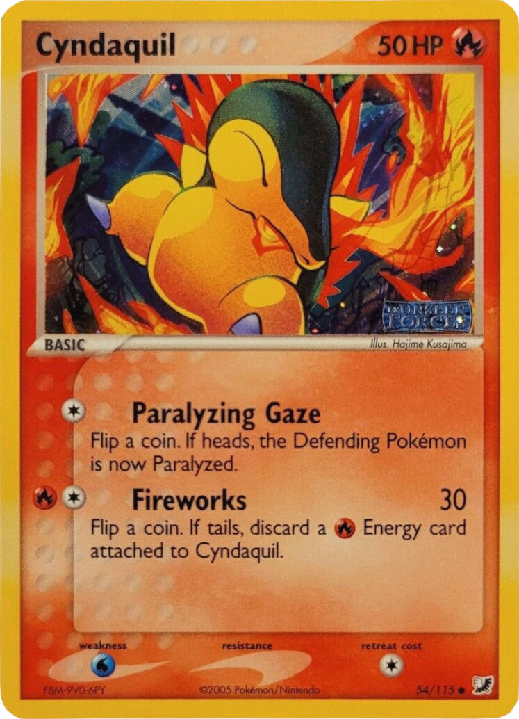 Cyndaquil (54/115) (Stamped) [EX: Unseen Forces] | Mega City Incorporated