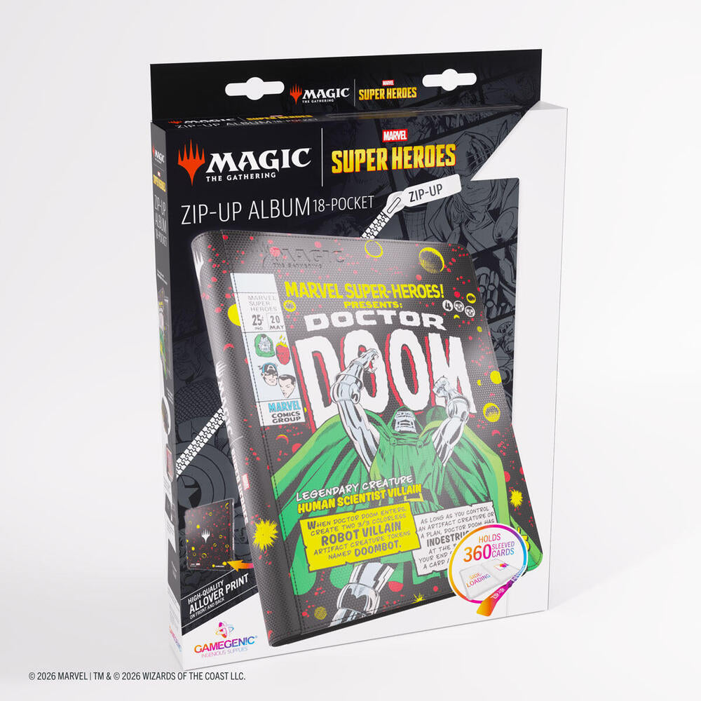 Magic: The Gathering Marvel Superheroes Zip-Up Album 18-Pocket (Doctor Doom) | Mega City Incorporated