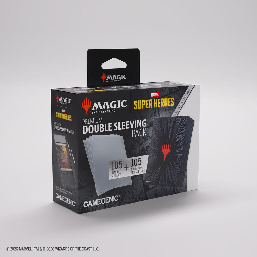 Magic: The Gathering Marvel Superheroes Double Sleeving Pack - Comic Burst Black | Mega City Incorporated