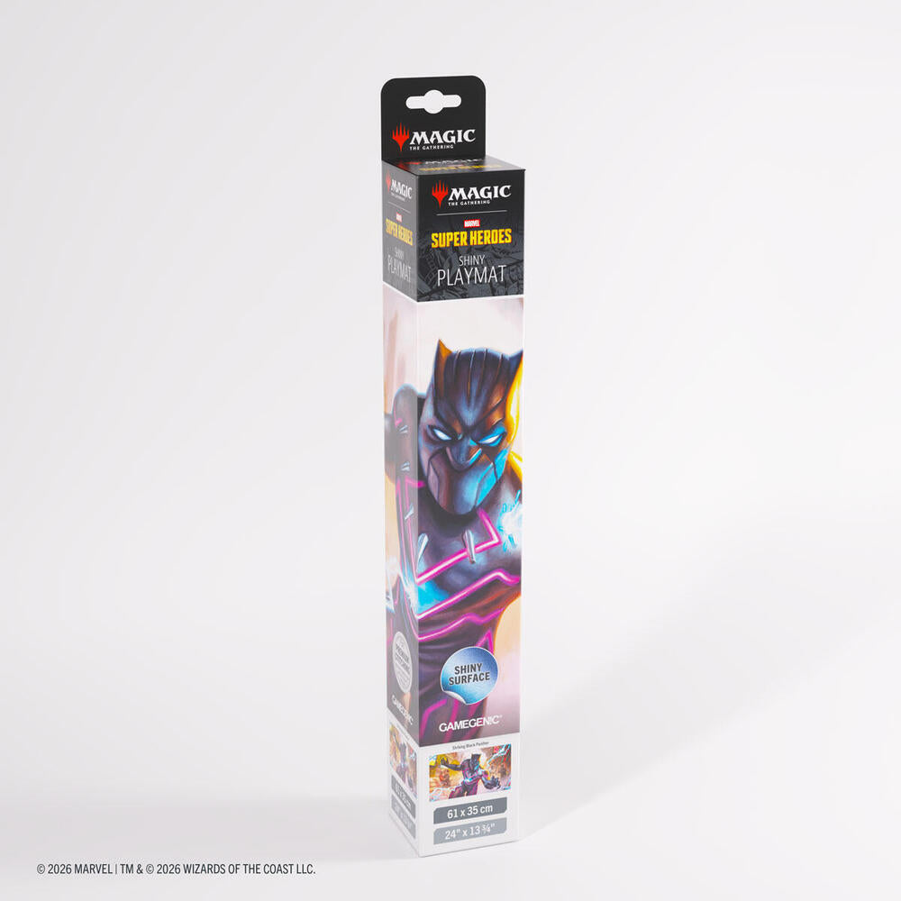 Magic: The Gathering Marvel Superheroes Shiny Playmat - Striking Black Panther - GameGenic Playmats | Mega City Incorporated