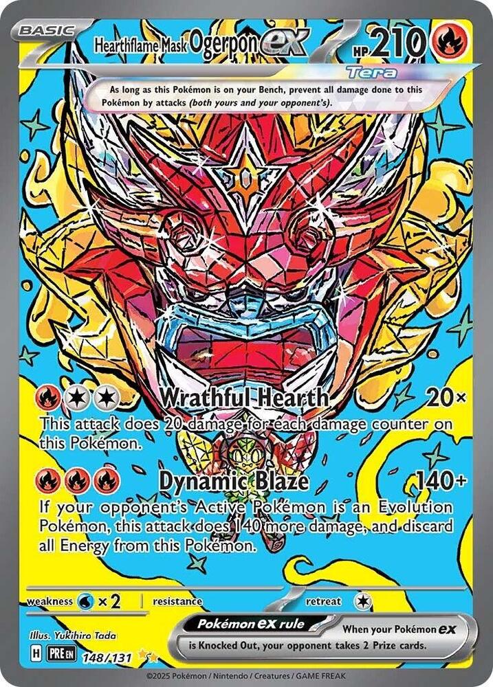 Hearthflame Mask Ogerpon ex (148/131) [Scarlet & Violet: Prismatic Evolutions] | Mega City Incorporated