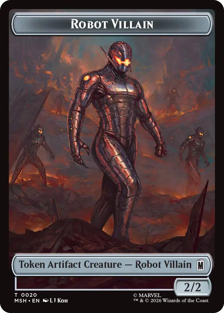 Villain // Robot Villain Double-Sided Token (009//020) [Marvel Super Heroes Tokens] | Mega City Incorporated