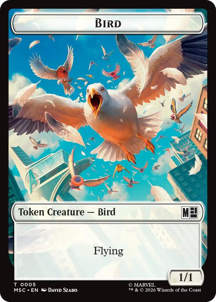Bird // Rhino Double-Sided Token [Marvel Super Heroes Commander Tokens] | Mega City Incorporated