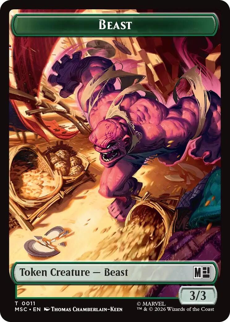 Beast // Vibranium Double-Sided Token [Marvel Super Heroes Commander Tokens] | Mega City Incorporated