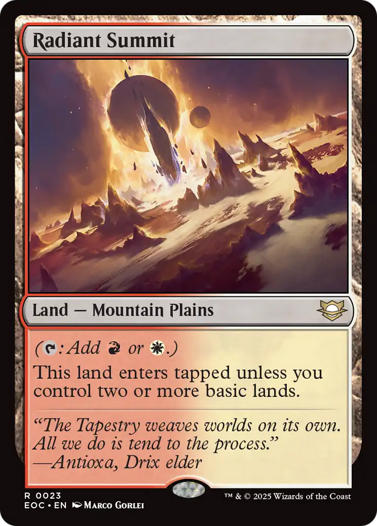 Radiant Summit [Edge of Eternities Commander] | Mega City Incorporated