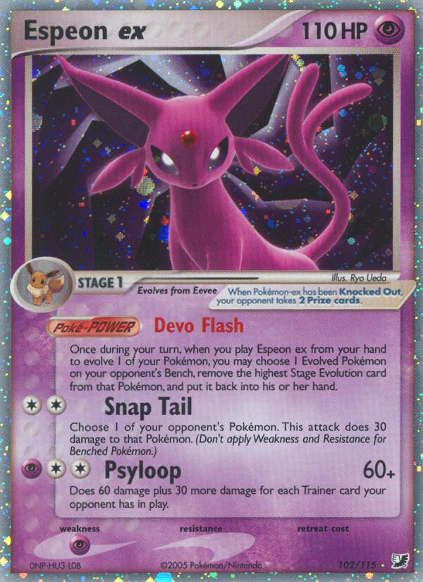 Espeon ex (102/115) [EX: Unseen Forces] | Mega City Incorporated