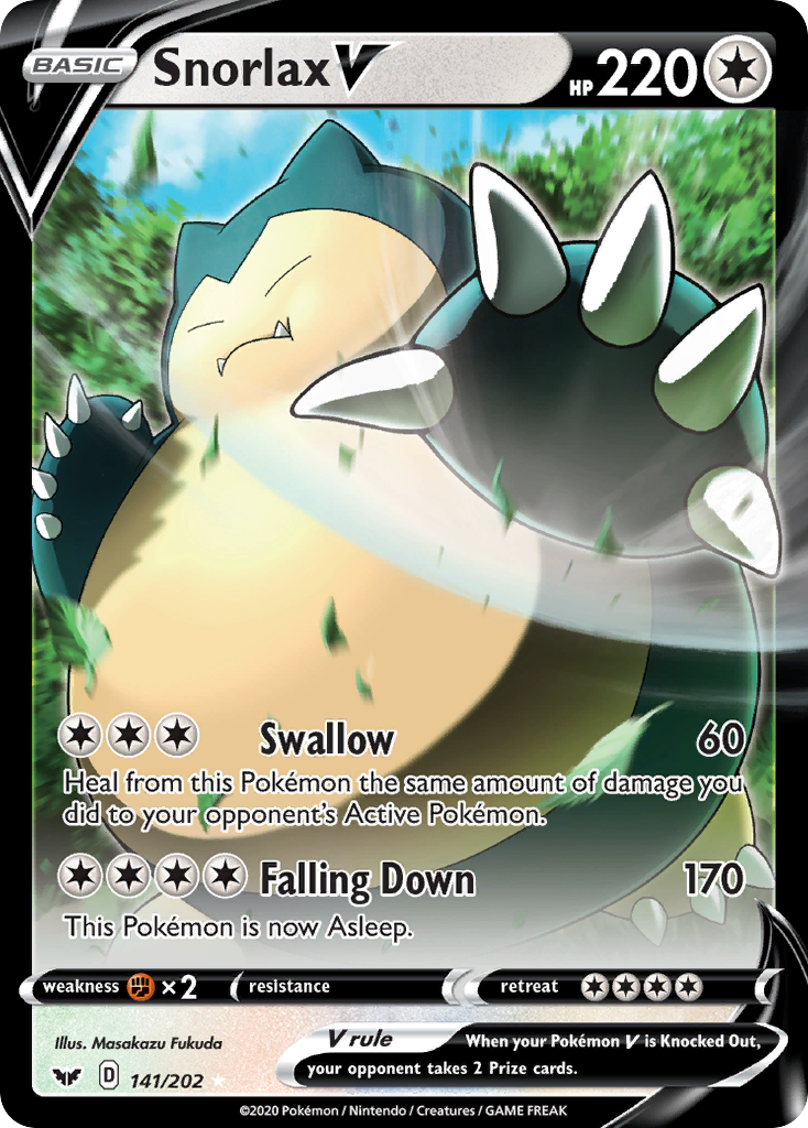 Snorlax V (141/202) [Sword & Shield: Base Set] | Mega City Incorporated