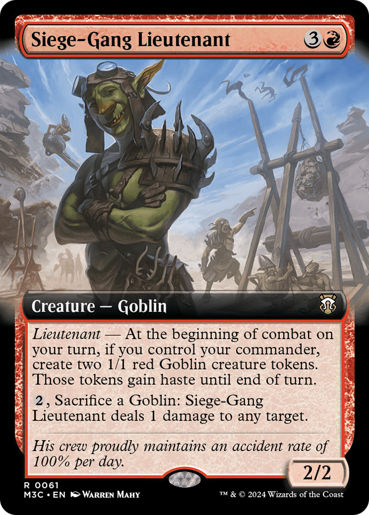 Siege-Gang Lieutenant (Extended Art) (Ripple Foil) [Modern Horizons 3 Commander] | Mega City Incorporated