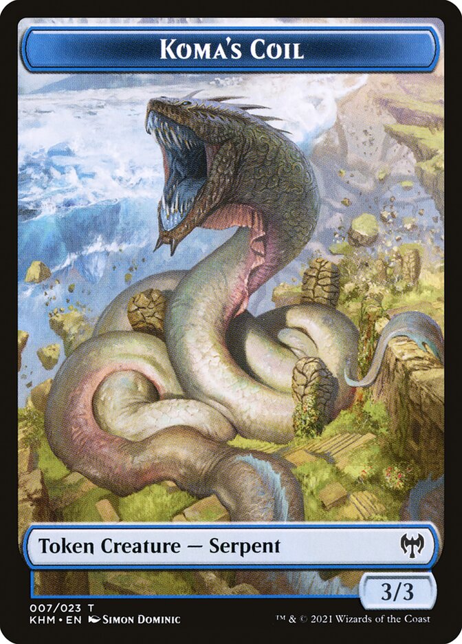 Dwarf Berserker // Koma's Coil Double-Sided Token [Kaldheim Tokens] | Mega City Incorporated
