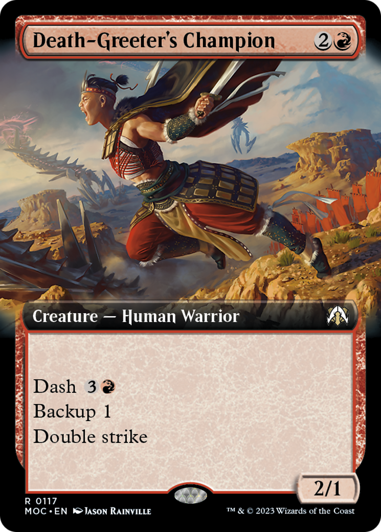 Death-Greeter's Champion (Extended Art) [March of the Machine Commander] | Mega City Incorporated