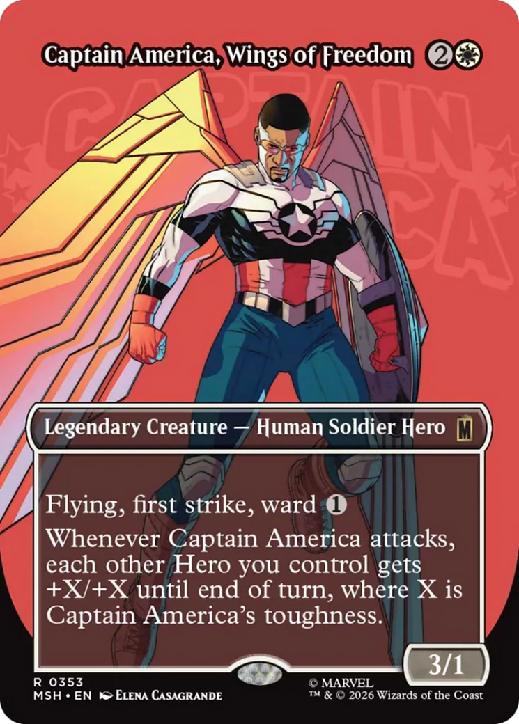Captain America, Wings of Freedom (Borderless) [Marvel Super Heroes] | Mega City Incorporated
