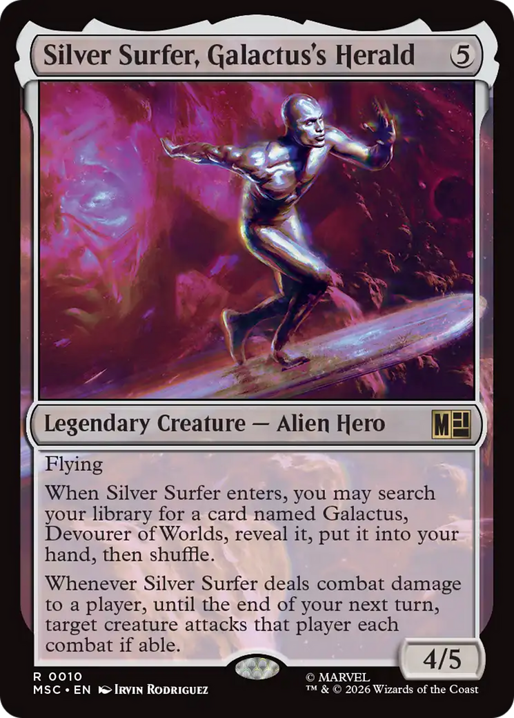 Silver Surfer, Galactus's Herald (Surge Foil) [Marvel Super Heroes Commander] | Mega City Incorporated
