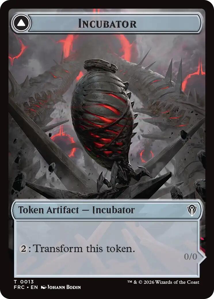 Phyrexian // Incubator Double-Sided Token [Reality Fracture Commander Tokens] | Mega City Incorporated