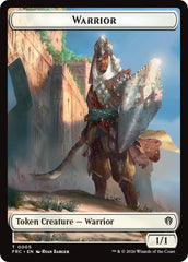 Warrior // Shark Double-Sided Token [Reality Fracture Commander Tokens] | Mega City Incorporated
