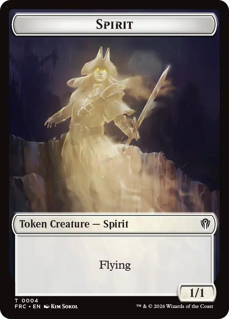 Spirit // Jace Double-Sided Token [Reality Fracture Commander Tokens] | Mega City Incorporated