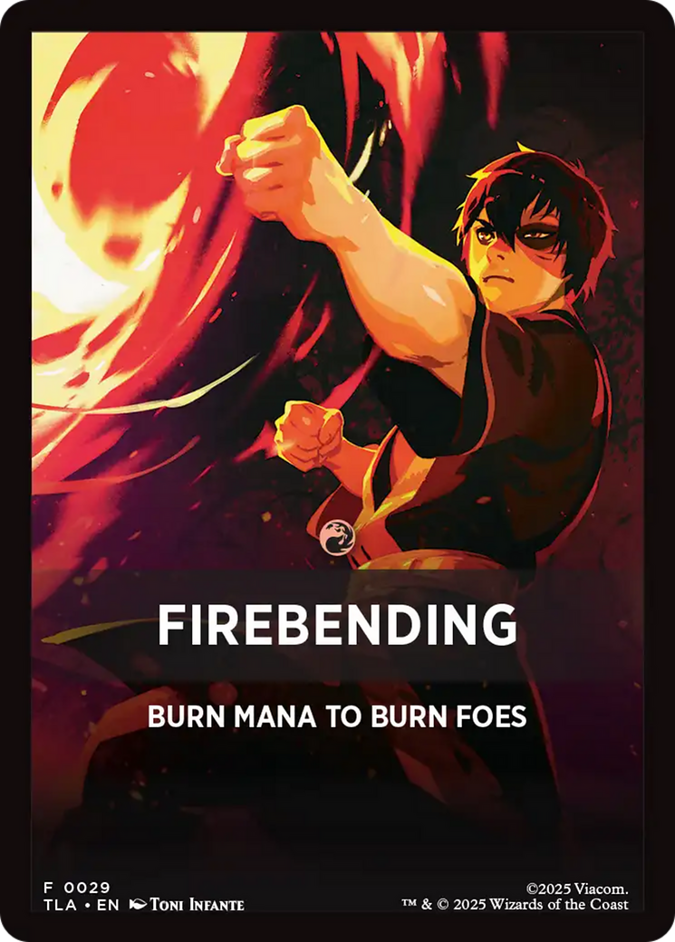 Firebending Theme Card (0029) [Avatar: The Last Airbender Tokens] | Mega City Incorporated