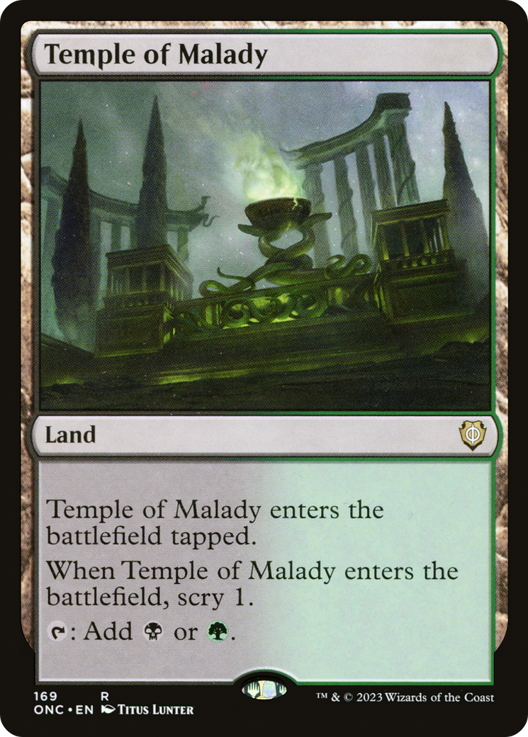 Temple of Malady [Phyrexia: All Will Be One Commander] | Mega City Incorporated