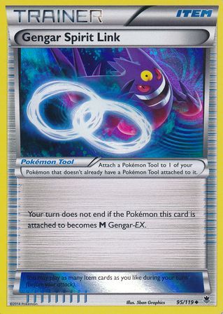 Gengar Spirit Link (95/119) (Alternate Holo GameStop Exclusive) [XY: Phantom Forces] | Mega City Incorporated
