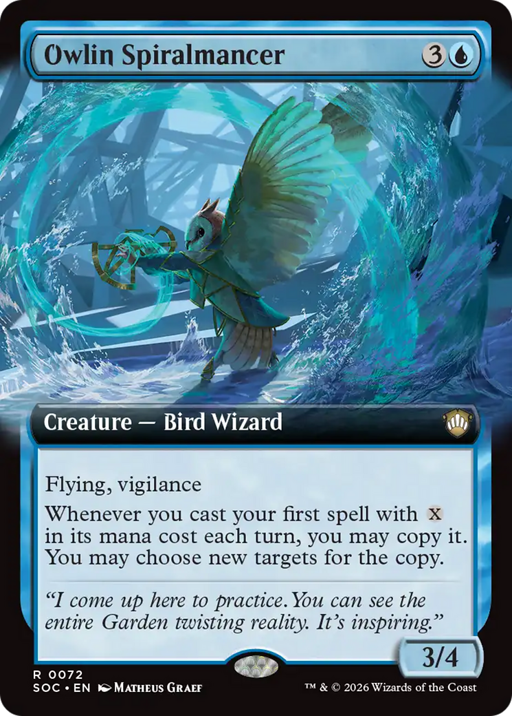 Owlin Spiralmancer (Extended Art) [Secrets of Strixhaven Commander] | Mega City Incorporated