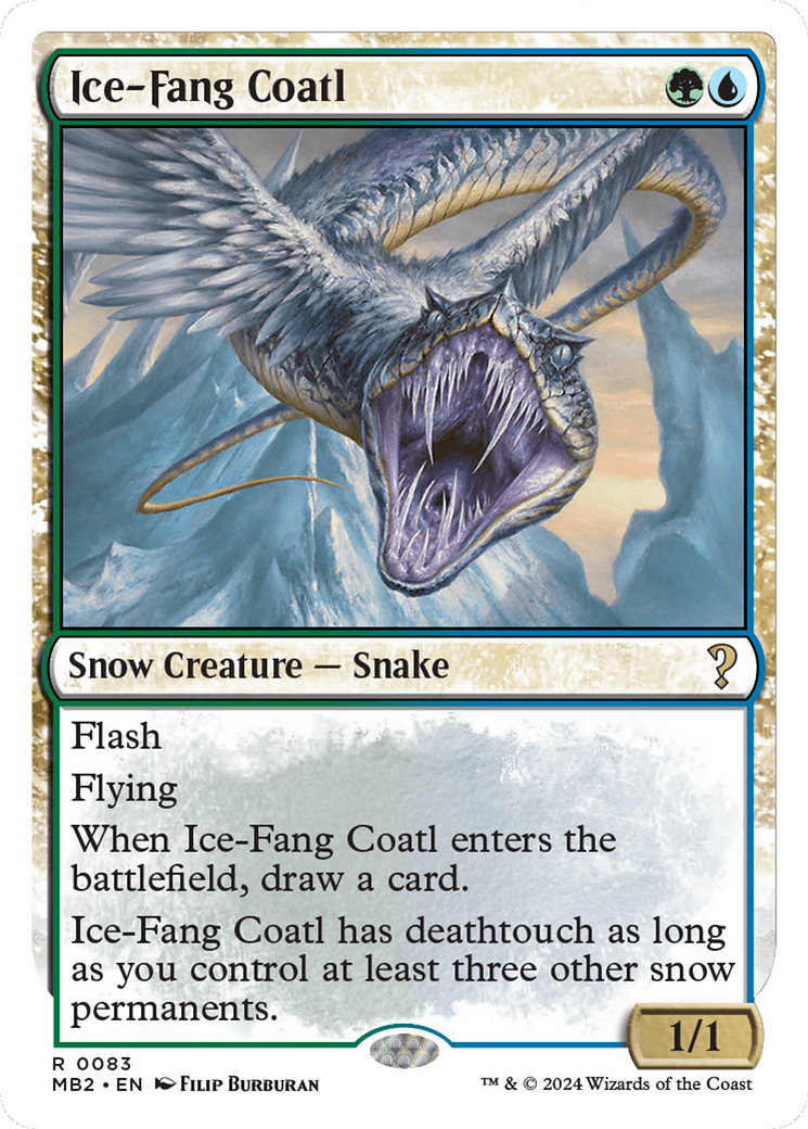 Ice-Fang Coatl (White Border) [Mystery Booster 2] | Mega City Incorporated