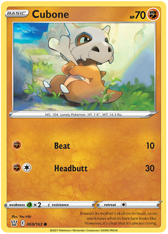 Cubone (069/163) [Sword & Shield: Battle Styles] | Mega City Incorporated