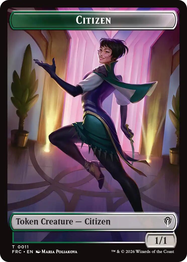 Citizen // Phyrexian Mite Double-Sided Token [Reality Fracture Commander Tokens] | Mega City Incorporated