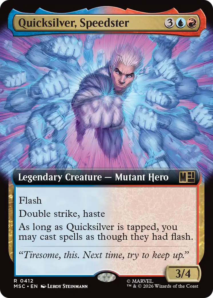 Quicksilver, Speedster (Extended Art) [Marvel Super Heroes Commander] | Mega City Incorporated