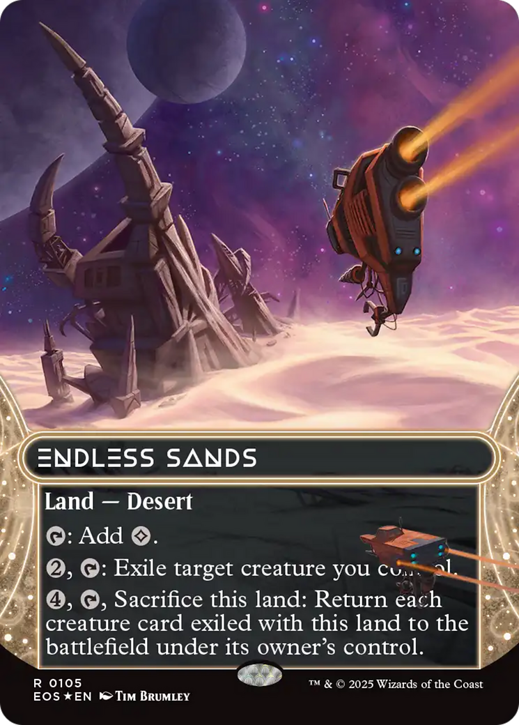 Endless Sands (0105) (Borderless) (Galaxy Foil) [Edge of Eternities: Stellar Sights] | Mega City Incorporated