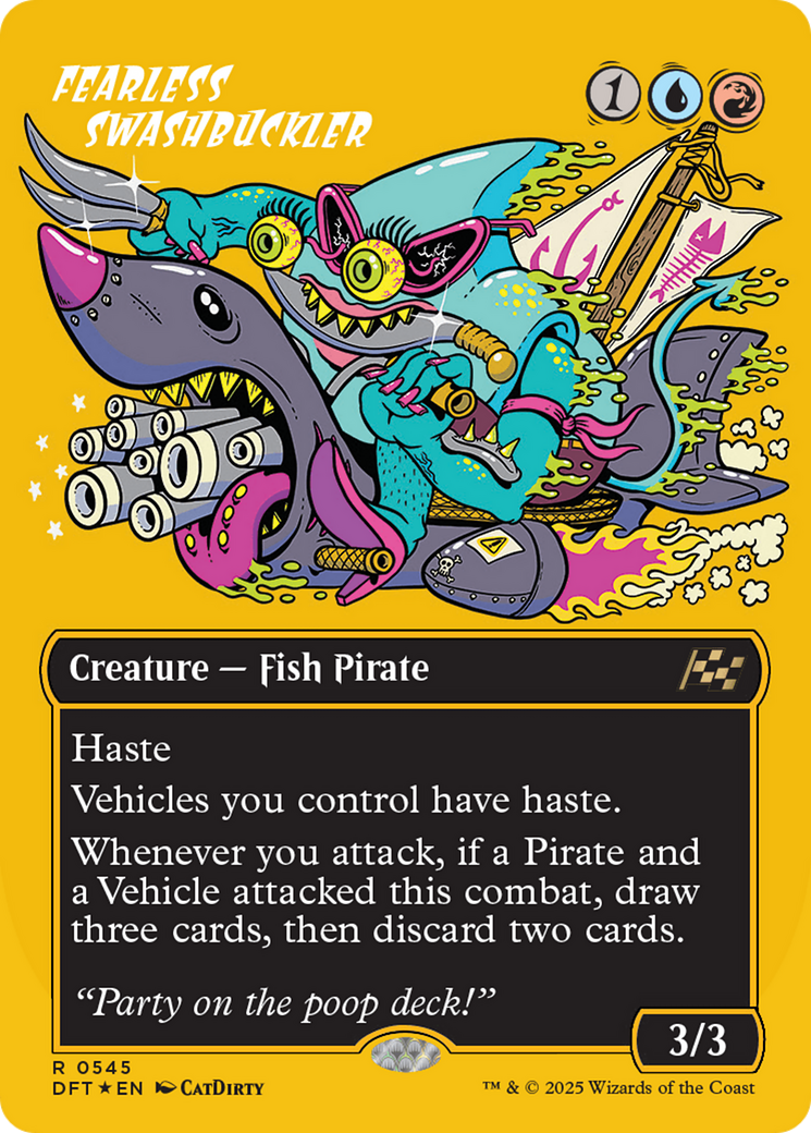 Fearless Swashbuckler (Borderless) (First-Place Foil) [Aetherdrift] | Mega City Incorporated