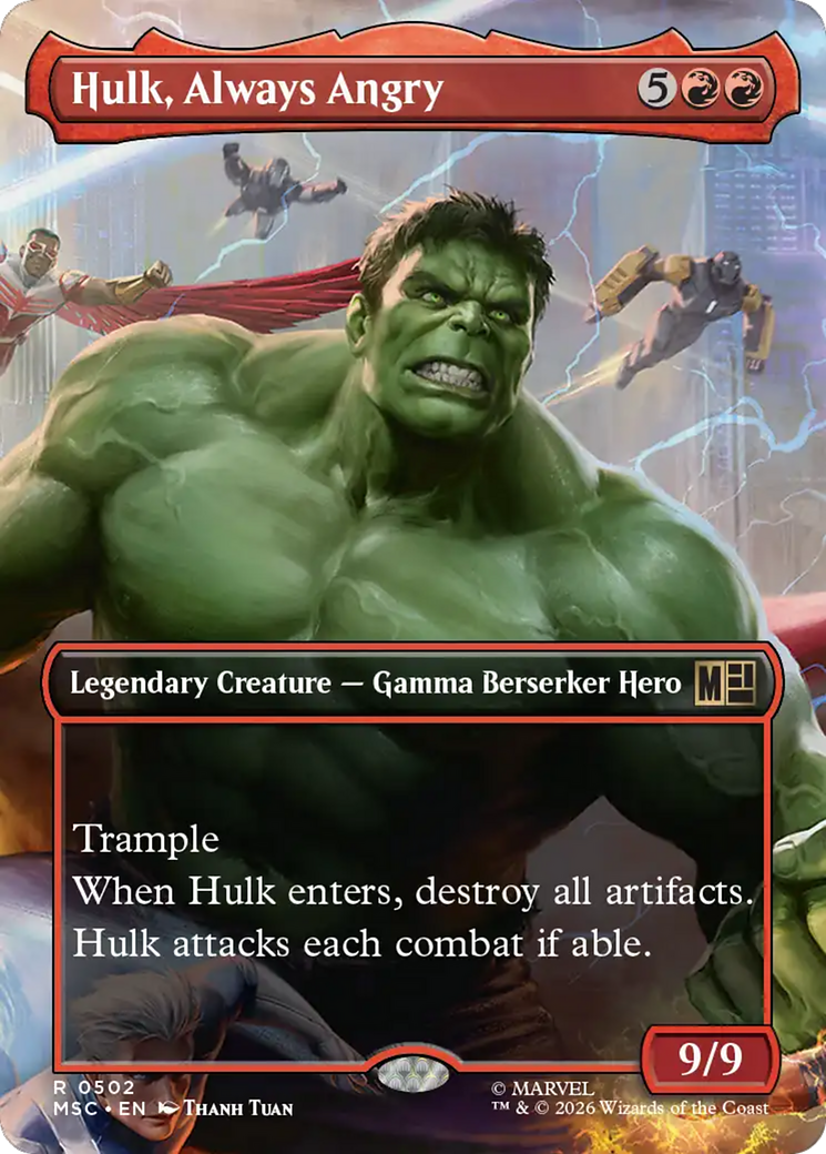 Hulk, Always Angry (Borderless) [Marvel Super Heroes Commander] | Mega City Incorporated