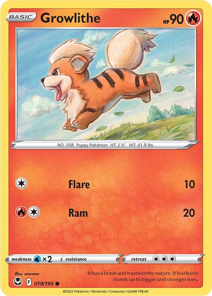 Growlithe (019/195) [Sword & Shield: Silver Tempest] | Mega City Incorporated