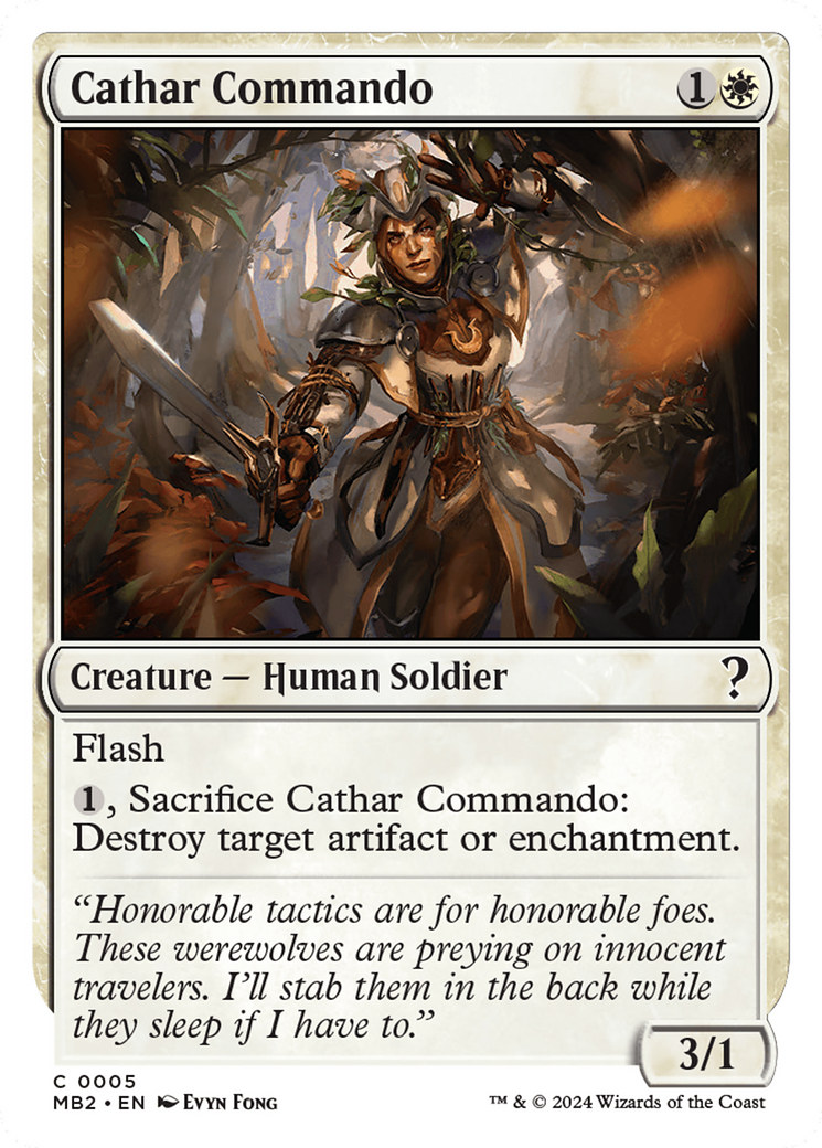 Cathar Commando (White Border) [Mystery Booster 2] | Mega City Incorporated