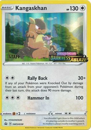 Kangaskhan (SWSH038) (Staff Prerelease Promo) [Sword & Shield: Black Star Promos] | Mega City Incorporated