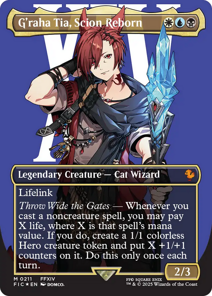 G'raha Tia, Scion Reborn (Borderless) (Surge Foil) [FINAL FANTASY Commander] | Mega City Incorporated