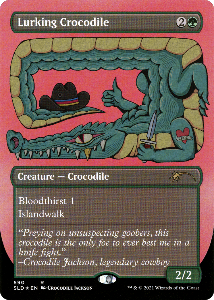 Lurking Crocodile (Foil Etched) [Secret Lair Drop Promos] | Mega City Incorporated
