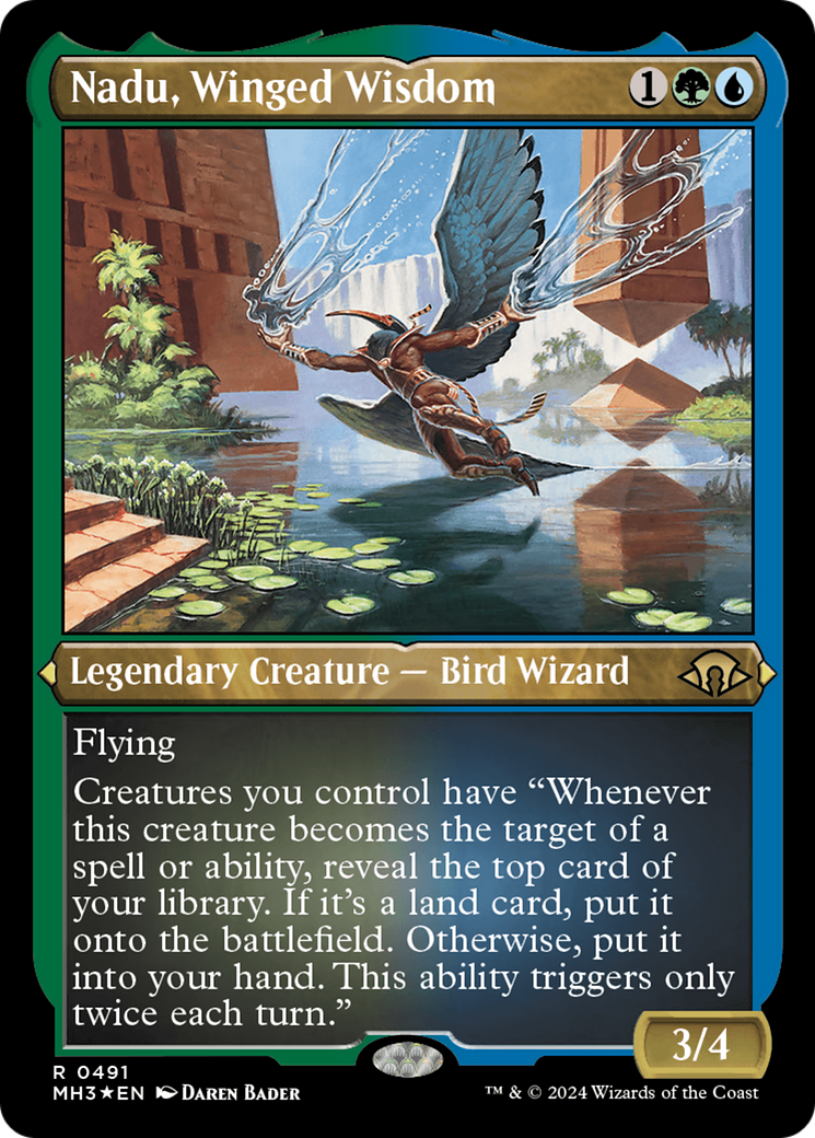 Nadu, Winged Wisdom (Foil Etched) [Modern Horizons 3] | Mega City Incorporated