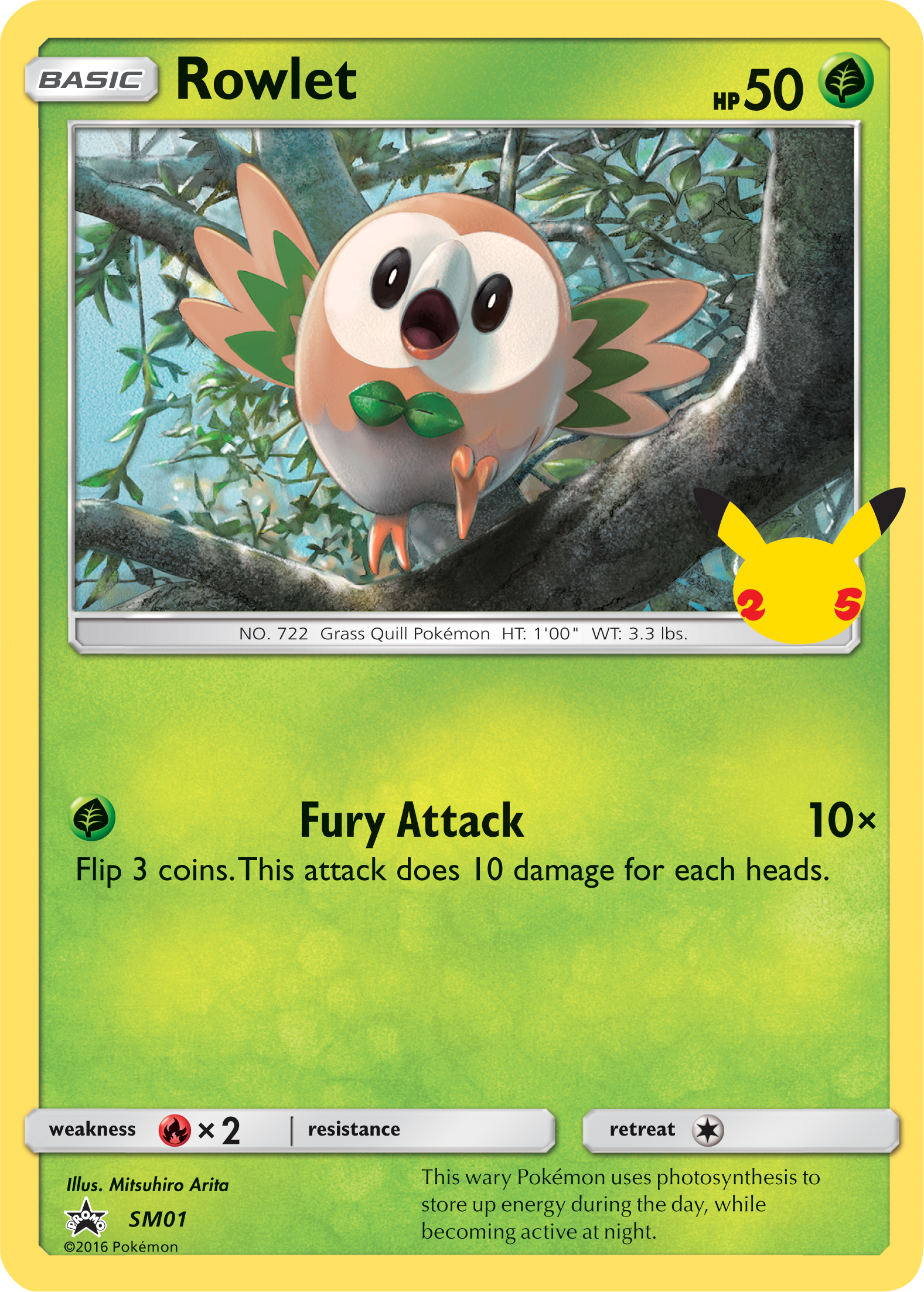 Rowlet (SM01) (Jumbo Card) [First Partner Pack] | Mega City Incorporated