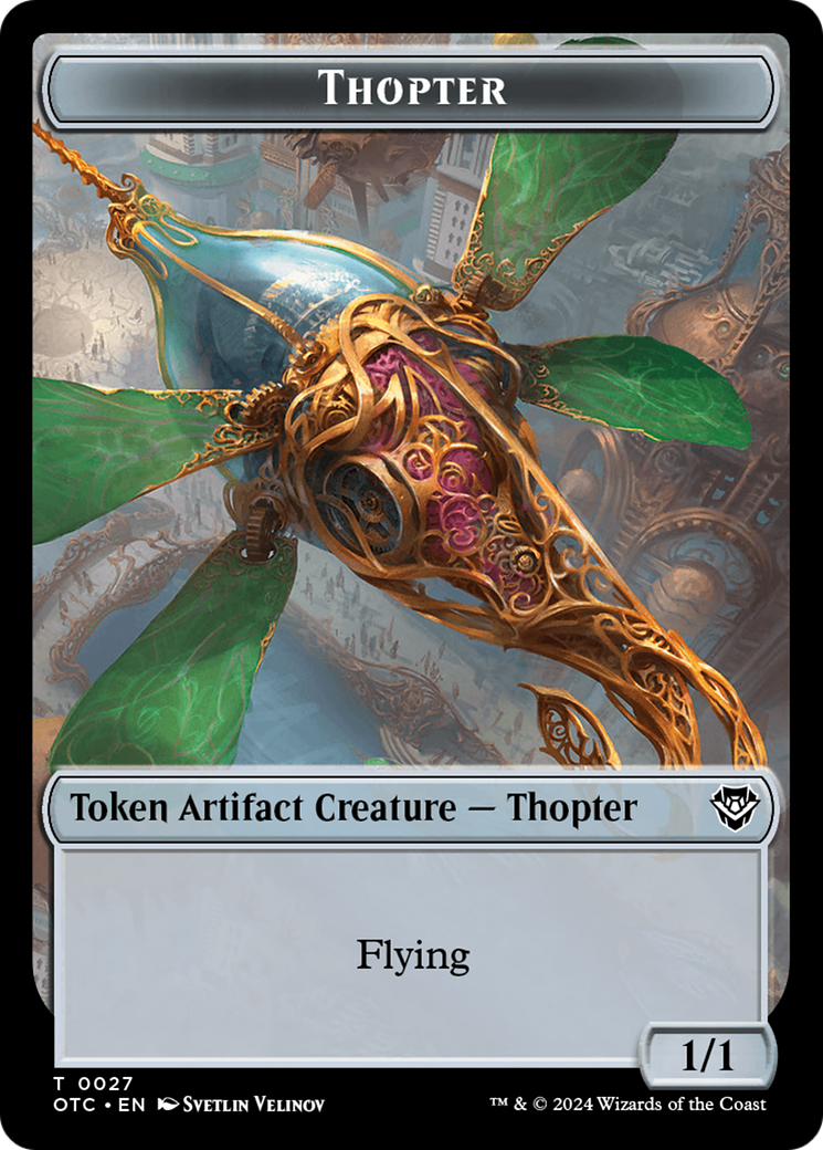 Thopter // Treasure Double-Sided Token [Outlaws of Thunder Junction Commander Tokens] | Mega City Incorporated