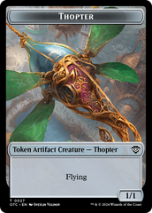 Thopter // Manifest Double-Sided Token [Outlaws of Thunder Junction Commander Tokens] | Mega City Incorporated