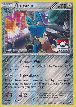 Lucario (63/124) (League Promo 2nd Place) [XY: Fates Collide] | Mega City Incorporated