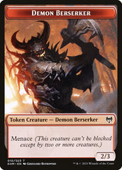 Human Warrior // Demon Berserker Double-Sided Token [Kaldheim Tokens] | Mega City Incorporated
