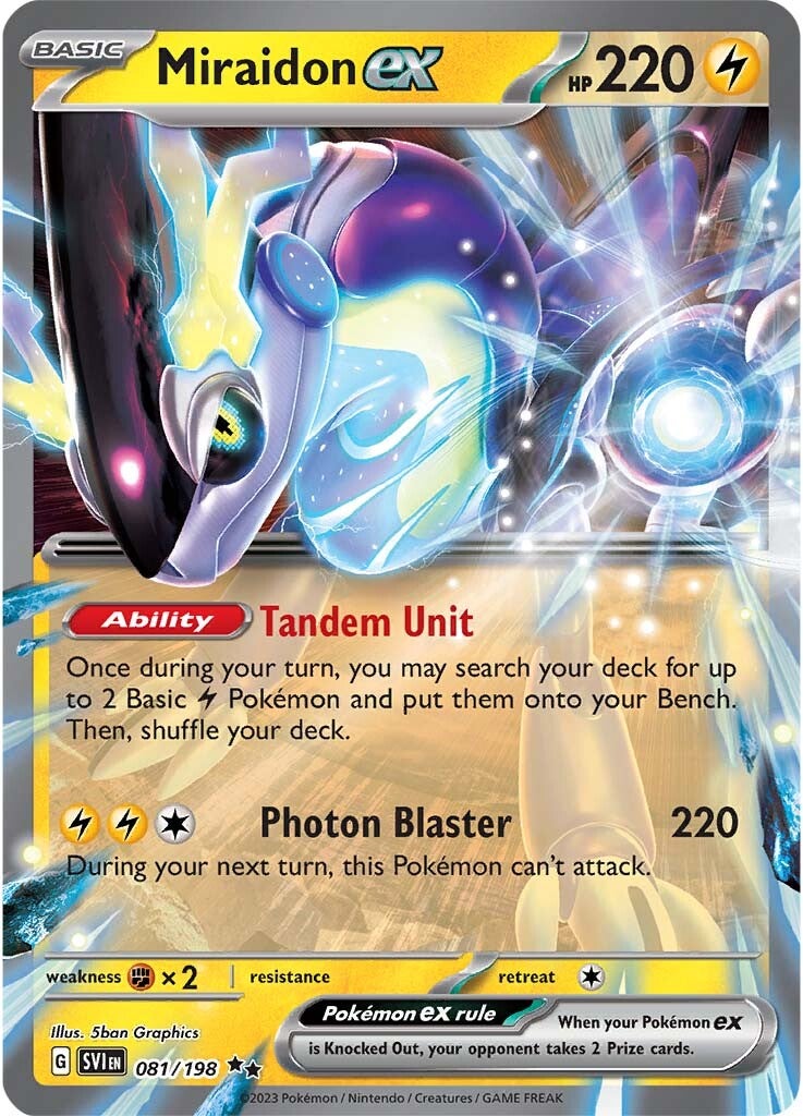Miraidon ex (081/198) (Jumbo Card) [Scarlet & Violet: Base Set] | Mega City Incorporated