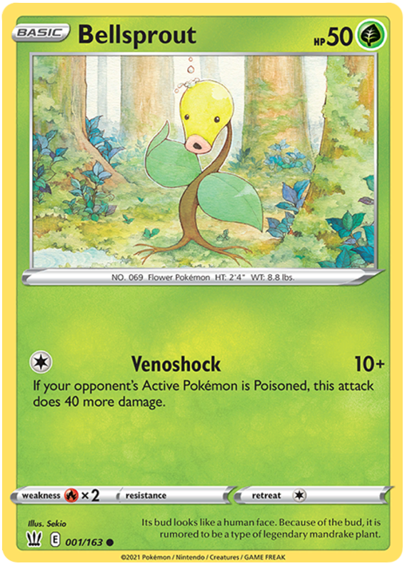 Bellsprout (001/163) [Sword & Shield: Battle Styles] | Mega City Incorporated