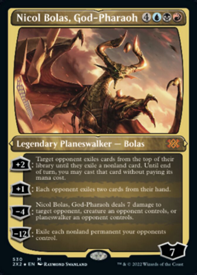 Nicol Bolas, God-Pharaoh (Foil Etched) [Double Masters 2022] | Mega City Incorporated