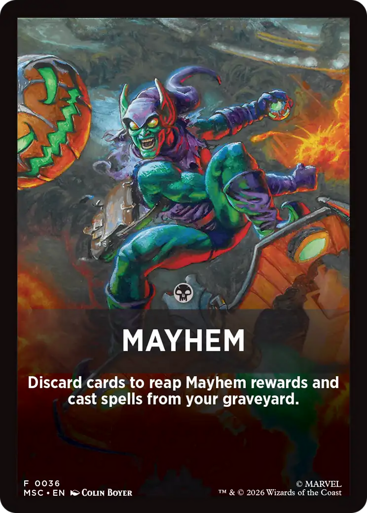 Mayhem Theme Card [Marvel Super Heroes Commander] | Mega City Incorporated