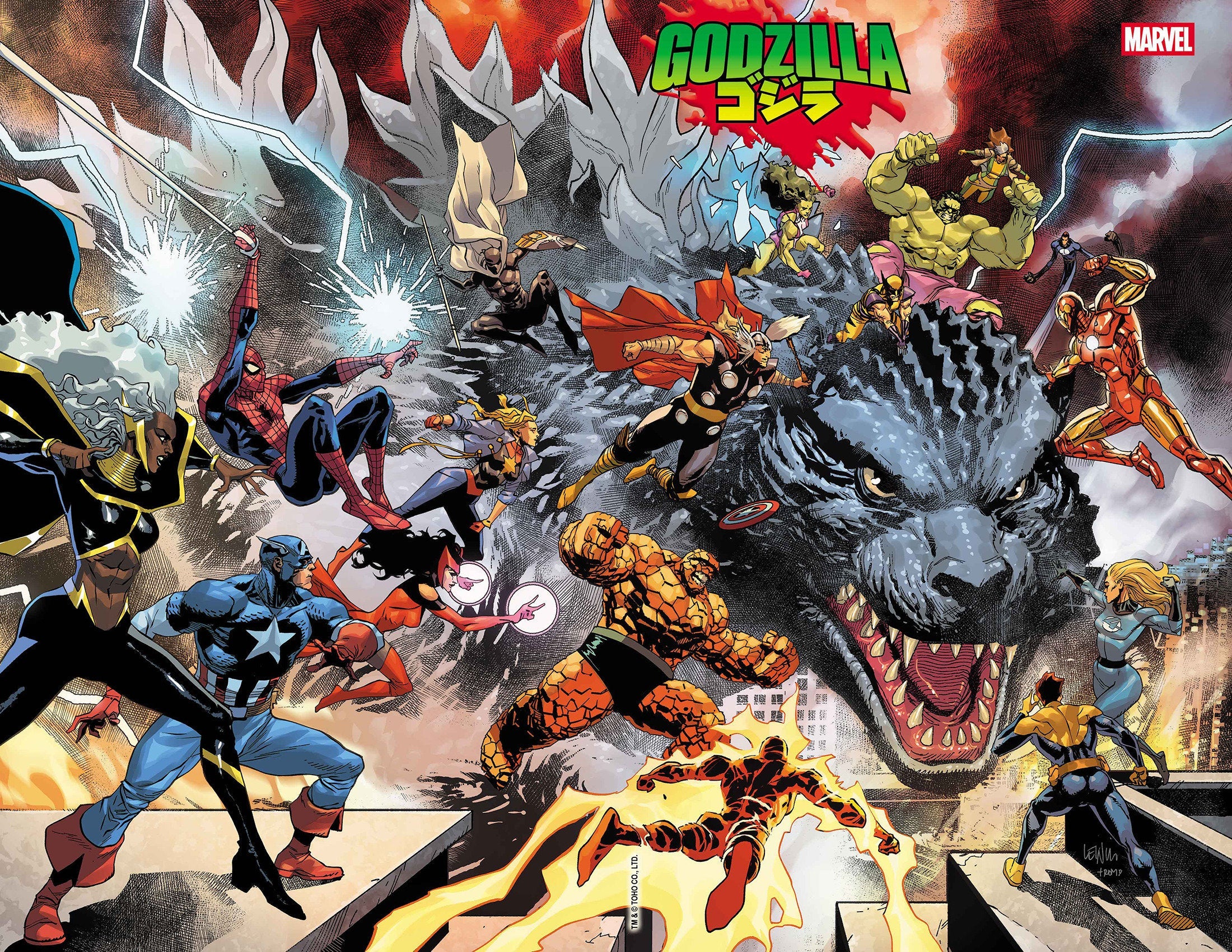 Poster - Godzilla vs The Marvel Universe | Mega City Incorporated